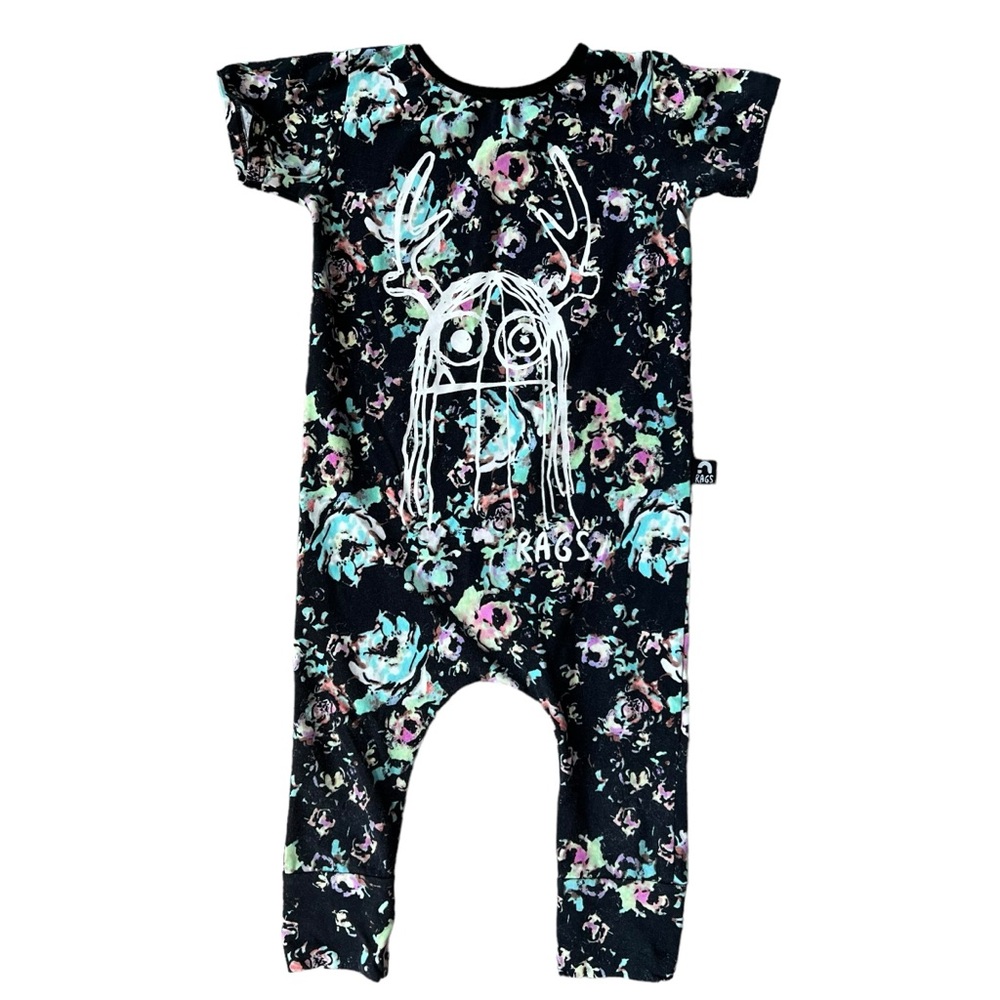Rags Floral Yeti Romper Size 2T